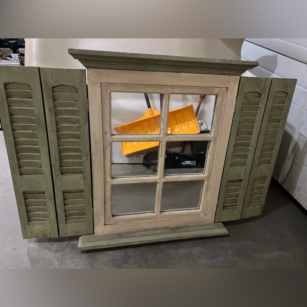 Vintage Home Interiors Windowpane mirror.